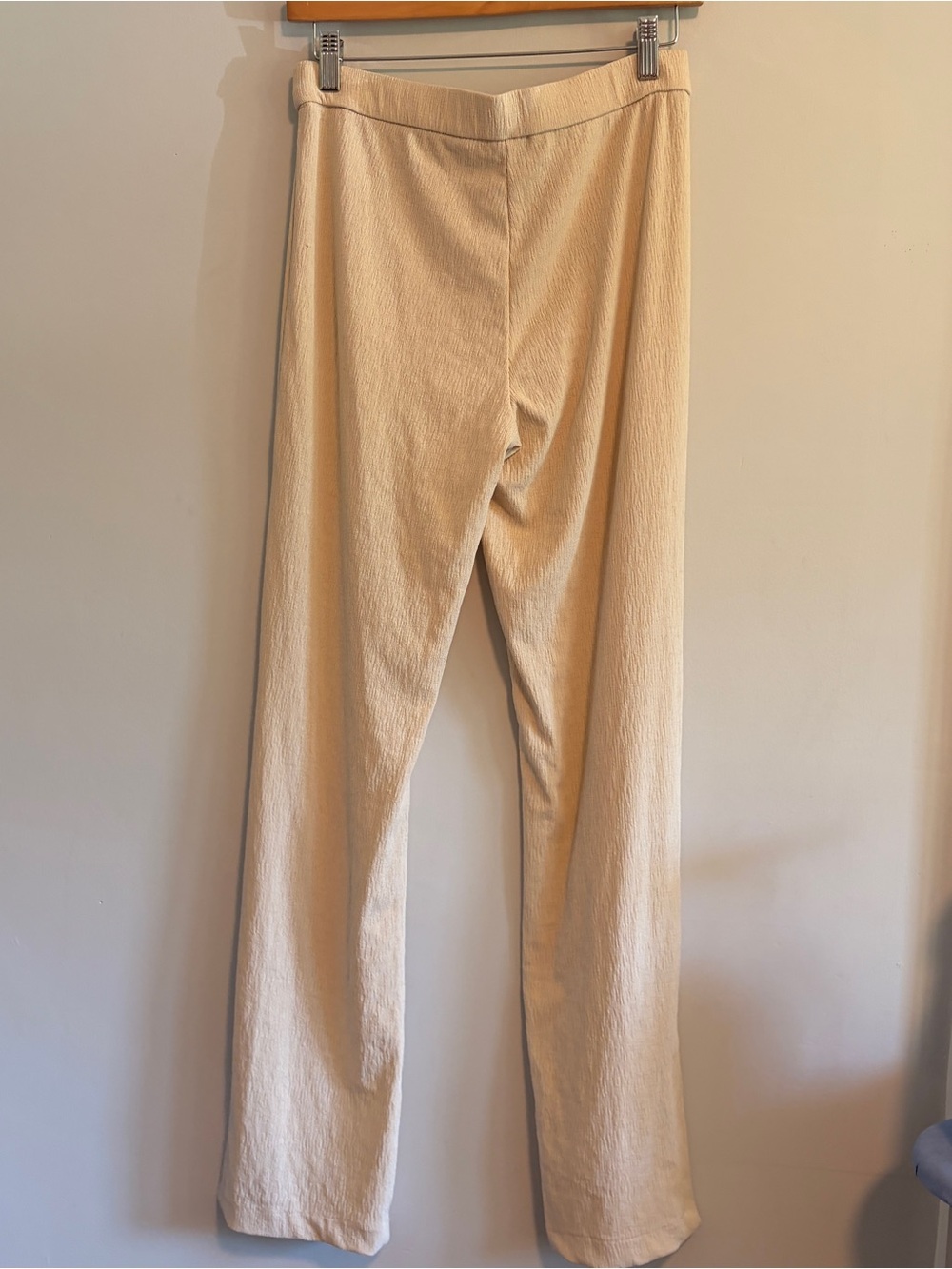 Zara High Rise Textured Knit Wide Leg Slit Pants Medium - Picture 4 of 6